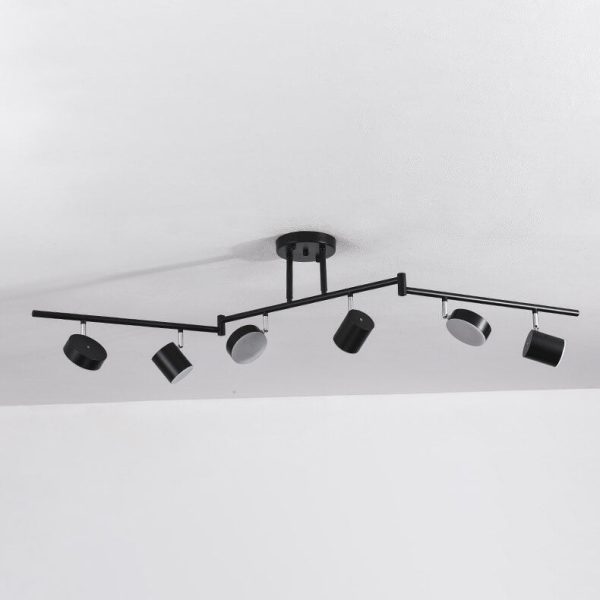 Modern Creative Rotating Track Spotlight LED Semi-Flush Mount Ceiling Light - Image 17