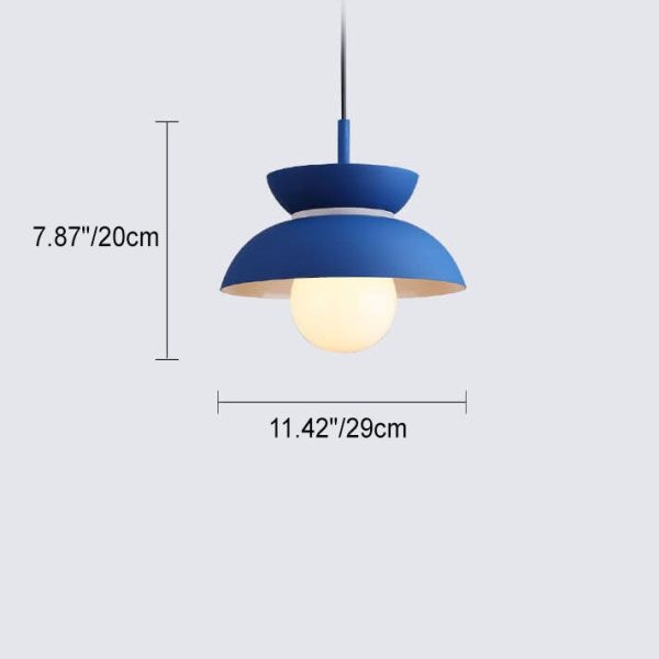Nordic Minimalist Color Solid Aluminum 1-Light Pendant Light - Image 5