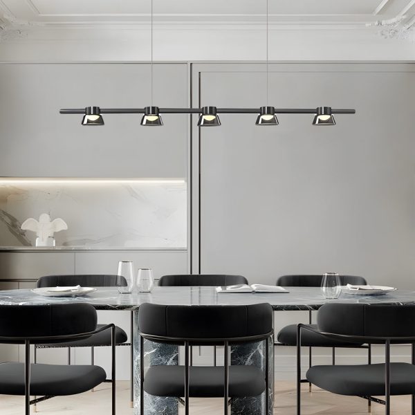 Ring LED Pendant with Smoke Gray Glass Shades - Image 2