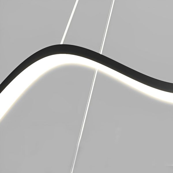 Circular Wavy LED Stepless Dimming Modern Chandelier Hanging Ceiling Lamp - Image 11