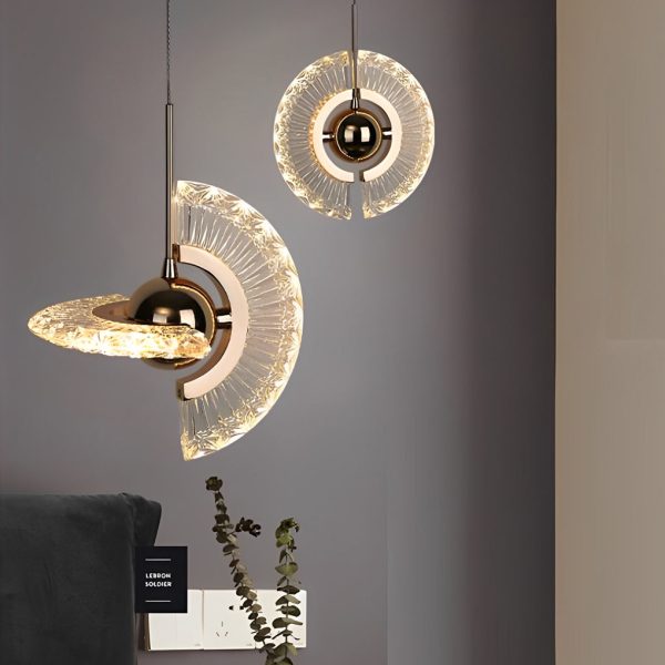 Creative Circle Anodized Acrylic LED Modern Pendant Lighting Hanging Lamp - Image 3
