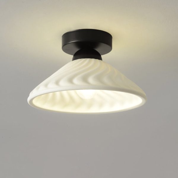 Modern Light Luxury Ceramic Disc 1-Light Semi-Flush Mount Lighting - Image 19