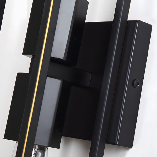 Simple Metal Frame Glass Shade American Style Wall Sconce Lighting - Image 8