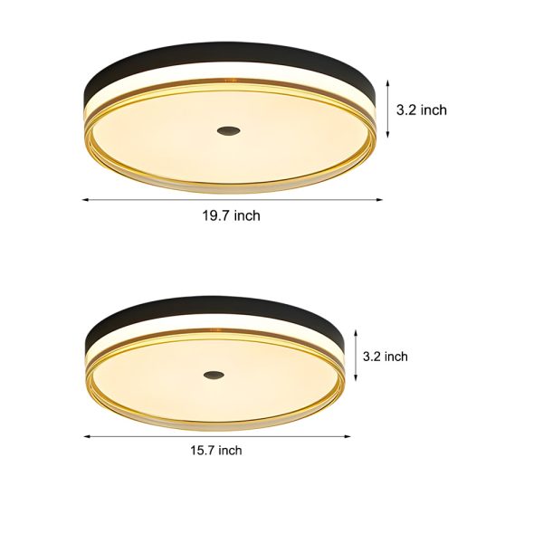 Modern Round Acrylic LED Flush Mount Ceiling Light - Image 7