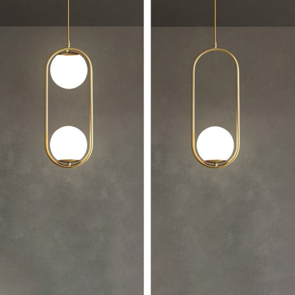 Modern Light Luxury Minimalist Oval Glass Orb 1/2-Light Pendant Light - Image 13