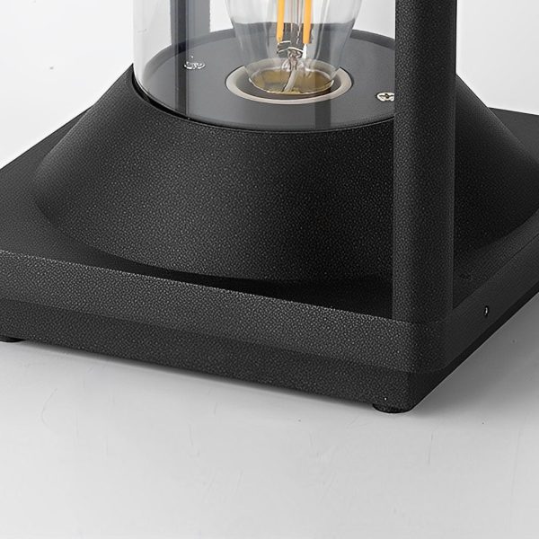 Square Minimalist Waterproof LED Black Modern Solar Fence Post Lights - Image 11