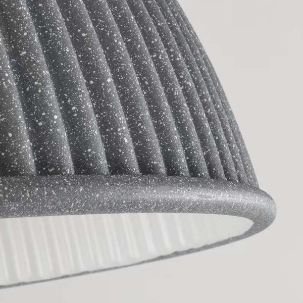 Contemporary Scandinavian Resin Half Circle Stripe Design 1-Light Pendant Light For Dining Room - Image 7