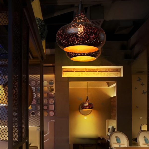 Creative Iron E27 Black Retro Industrial Pendant Light Hanging Ceiling Lights - Image 4