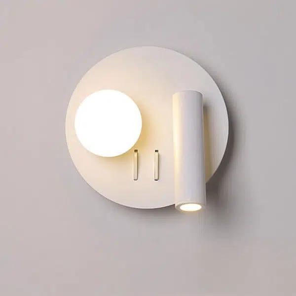 Nordic Minimalist Round/Square Acrylic Iron LED Reading Wall Sconce Lamp - Image 3
