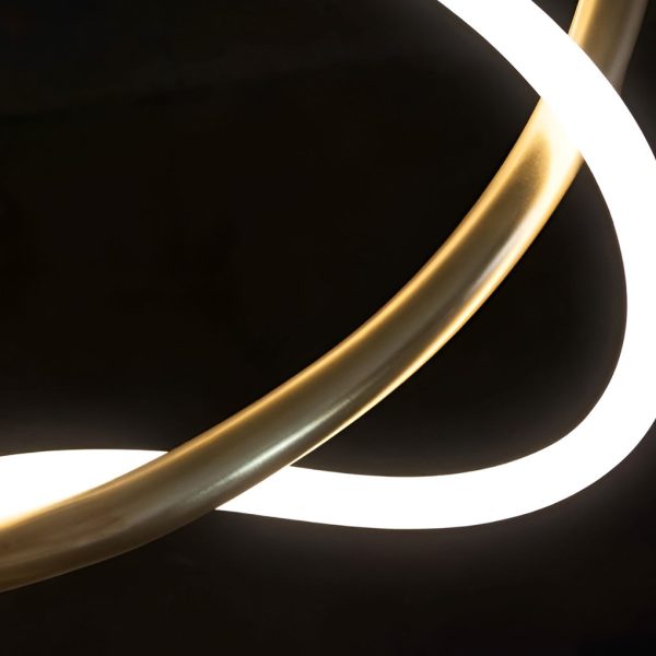 Creative DIY LED Strip Electroplated Metal Modern Chandelier Pendant Light - Image 11