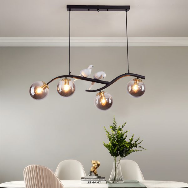 Long Branches Birds Balls 3 Step Dimming Nordic Dining Room Chandeliers - Image 2
