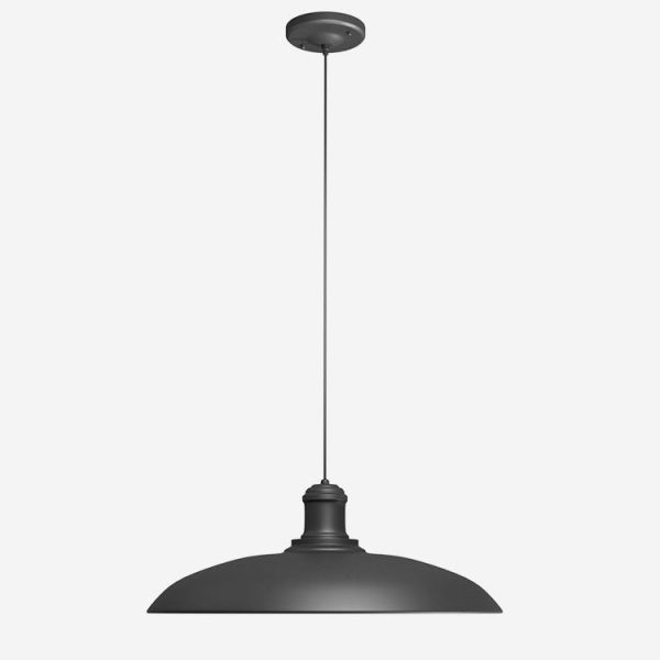 Contemporary Scandinavian Waterproof Carbonized Steel Round 1-Light Pendant Light For Outdoor Patio - Image 7