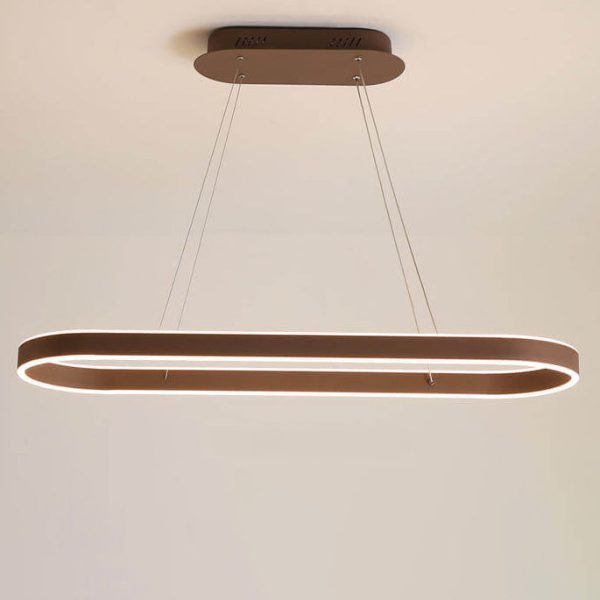 Modern Minimalist Light Luxury Oval Aluminum LED Chandelier - Image 3