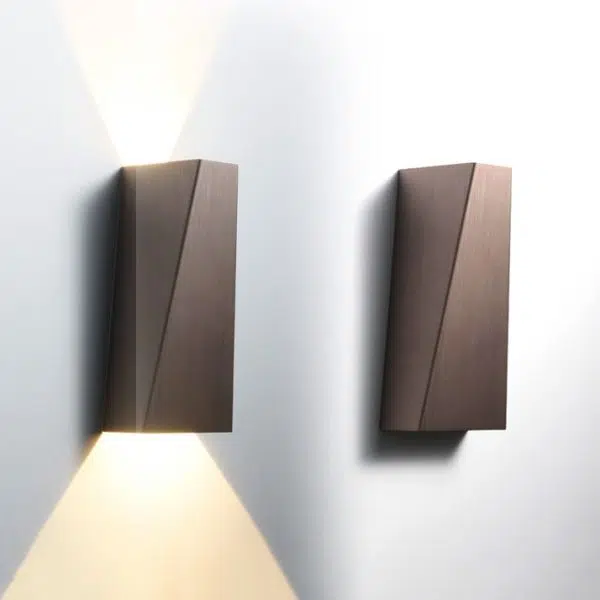 Modern Minimalist Brushed Aluminum Geometric Square LED Wall Sconce Lamp - Image 17