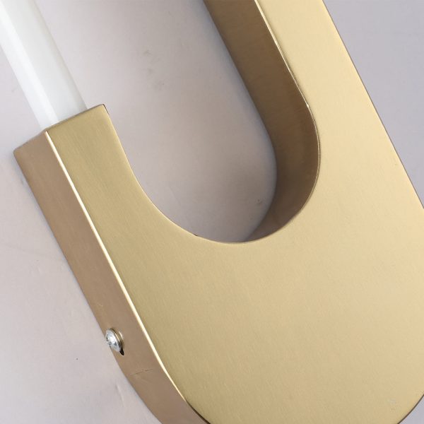 Modern Indoor Oval LED Wall Sconces - 16'' H, Gold/Black - Image 9