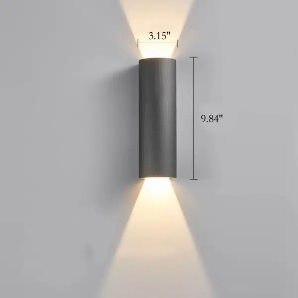 Modern Minimalist Aluminum Cylindrical LED Wall Sconce Lamp - Image 13