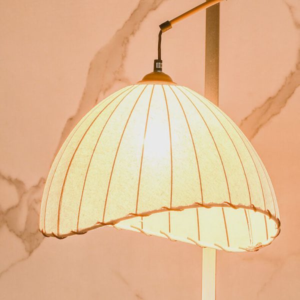 Vintage Fabric Marble Fishing Imitation Bamboo Rod 1-Light Standing Floor Lamp - Image 8