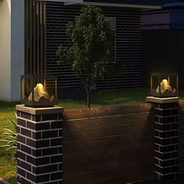 Outdoor Solar Waterproof Mountain Landscape Decorative Lighting Column Light - Image 10
