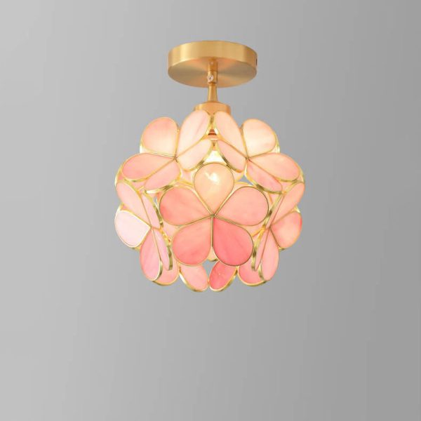 New Japanese-Style Manual Petal Aisle Semi-Flush Mount Light - Image 10
