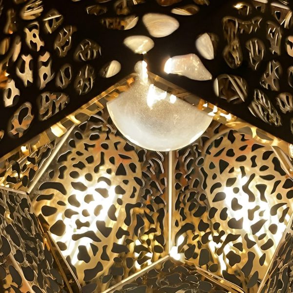 Hollow Stainless Steel Gourd Electroplated Postmodern Chandelier - Image 11