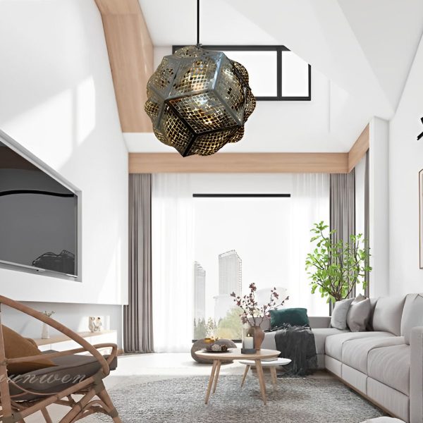 Irregular Ball 3D Stainless Steel Postmodern Chandelier Pendant Lights - Image 11