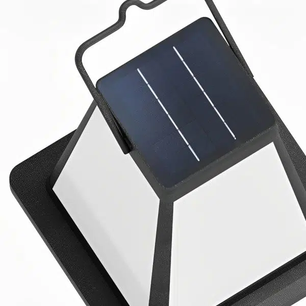 Square Waterproof LED Black Modern Portable Solar Outdoor Lanterns - Image 12