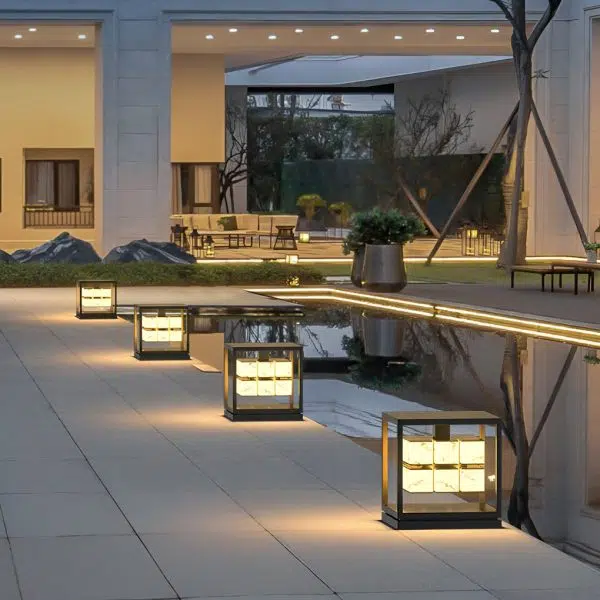 Square LED Waterproof Modern Solar Deck Post Lights Pillar Light Post Caps Lights - Image 4