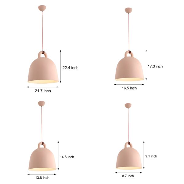 Resin Semicircle Bell Minimalist Decorative Art Nordic Chandeliers - Image 7