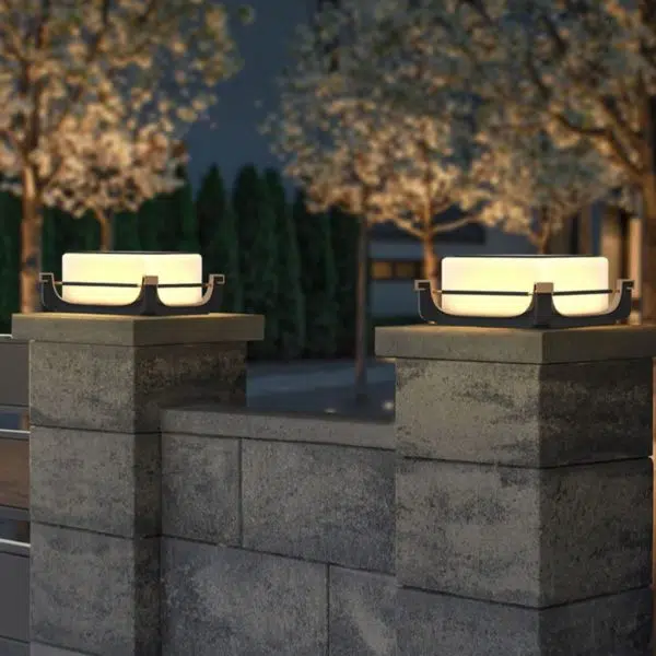 Waterproof LED Modern Solar Deck Post Lights Outdoor Fence Post Lights - Image 5