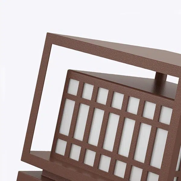 Square LED Waterproof Brown Modern Outdoor Deck Post Lights Pillar Light - Image 11