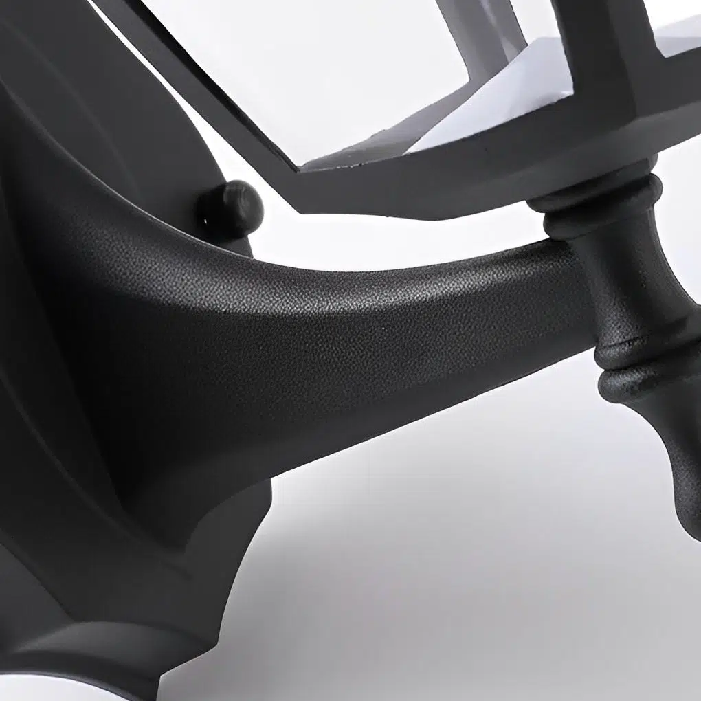 11-d538fec8-9a2c-4dae-9267-8ab28d4418bf.jpg 1-Light Black Solar Powered Porch Sconce LED Outdoor Wall Light - Image 11