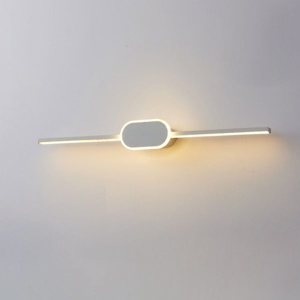 Modern Minimalist Long Strip Oval Base Vanity Light LED Wall Sconce Lamp - Image 7