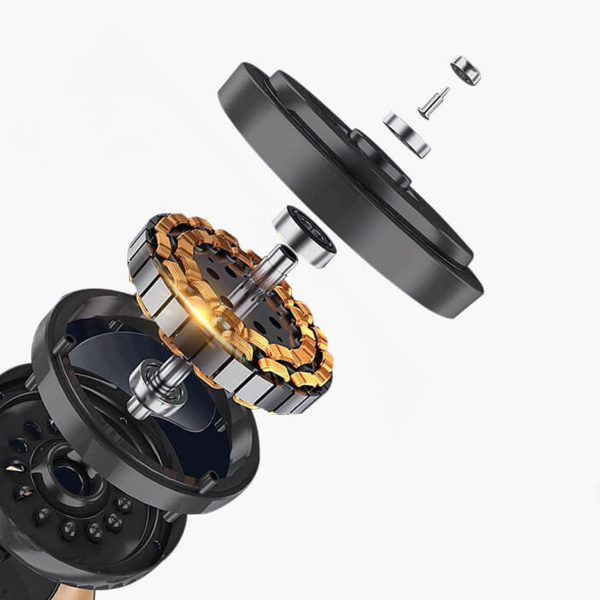 Modern Minimalist Wood Geometric LED Flush Mount Ceiling Fan Light - Image 16