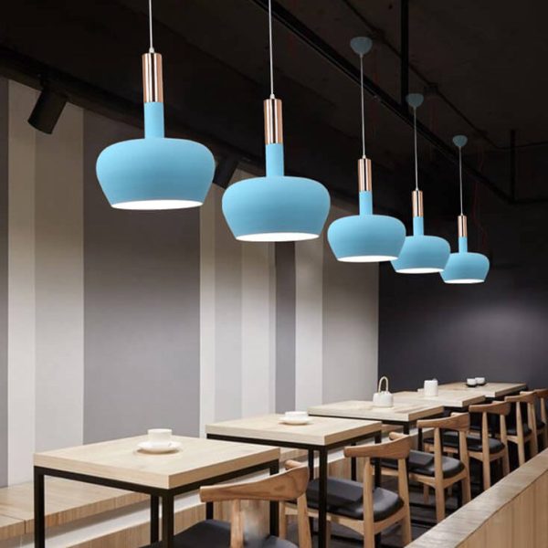 Nordic Macaron Aluminum Dome Bottle 1-Light Pendant Light - Image 17