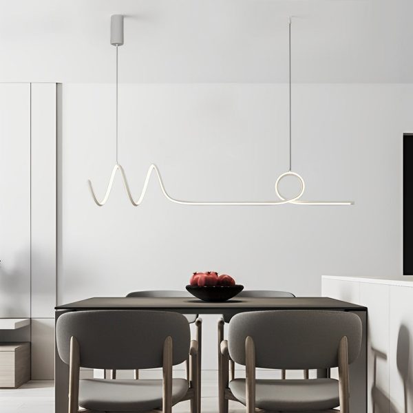 Minimalist Waves Circular Stepless Dimming LED Intelligent Chandeliers - Image 7