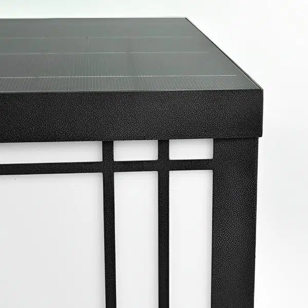 Retro Grilles Waterproof LED 3 Step Dimming Solar Fence Post Lights with Remote - Image 9