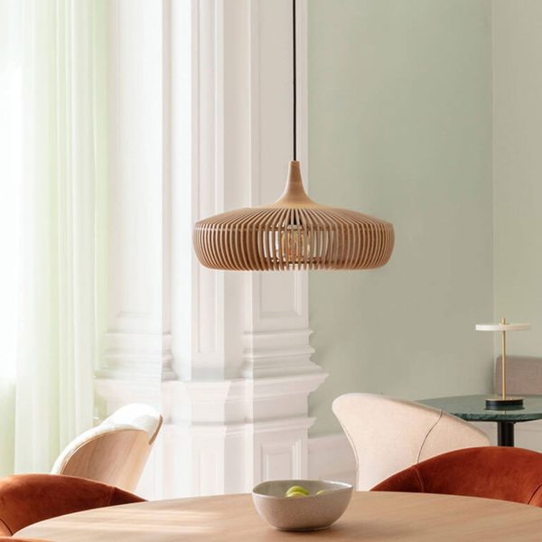 Nordic Vintage Wooden Round Dome Lid  1-Light Pendant Light - Image 10