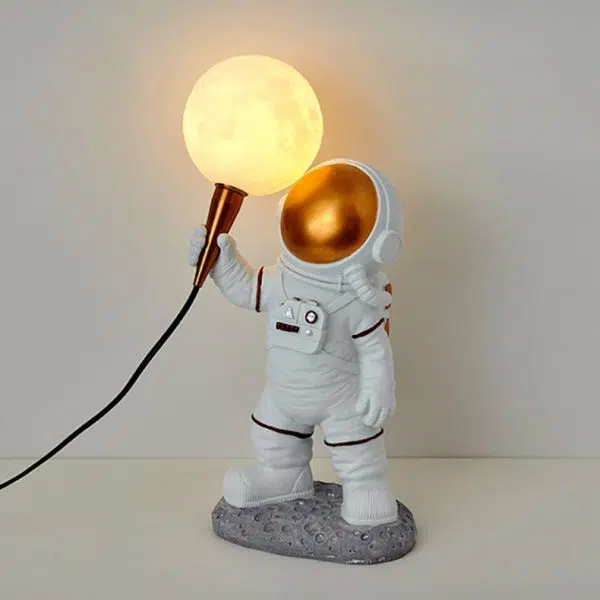 Contemporary Creative Cartoon Astronaut Resin ABS 1-Light Wall Sconce Lamp For Bedroom - Image 7
