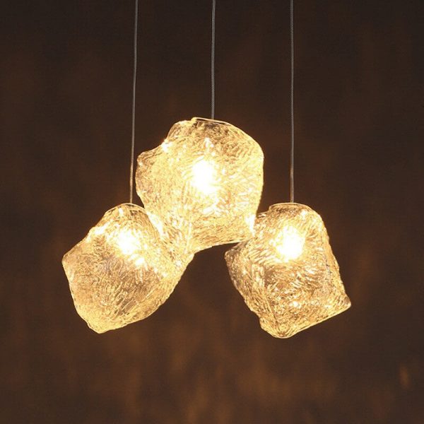Nordic Creative Ice Cube Glass 1-Light  Pendant Light - Image 12