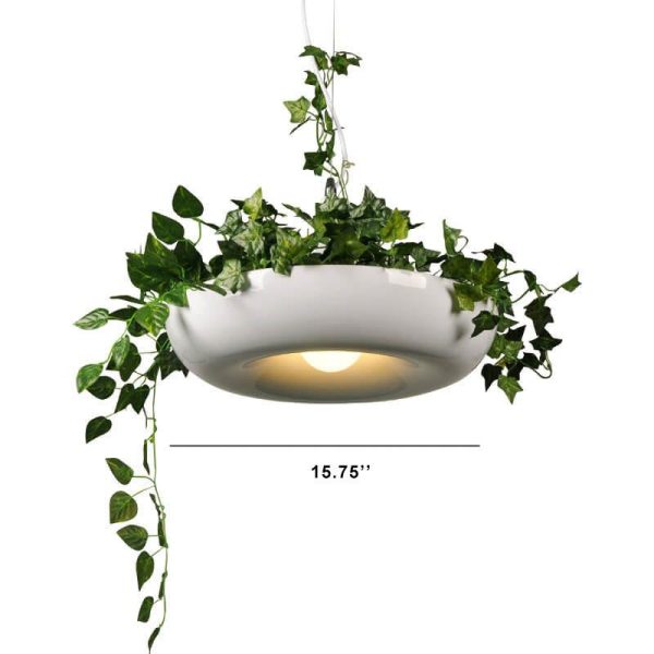 Modern Creative Refreshing Circle Plant 1-Light Pendant Light - Image 9