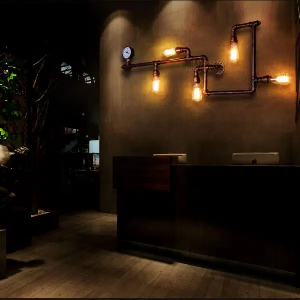 Industrial Maze Pipe 5-Light Wall Sconce Lamp - Image 3