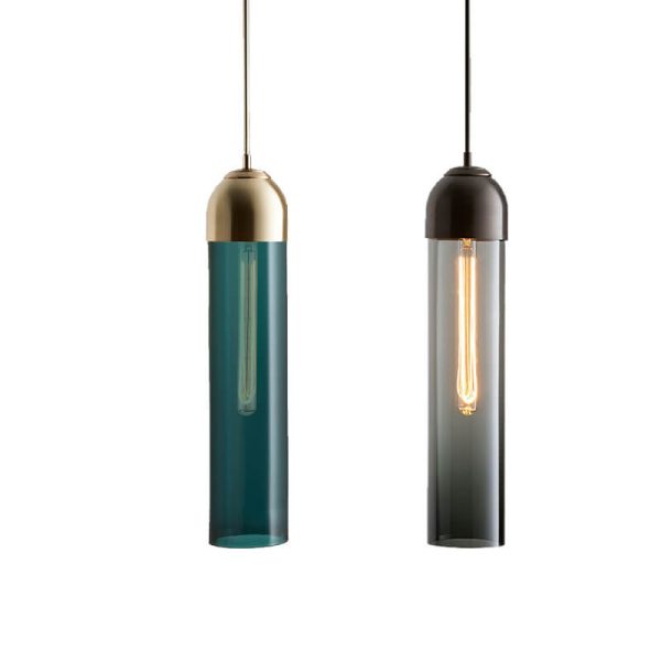 Minimalist Tube-Shaped Glass 1-Light LED Pendant Light - Image 5