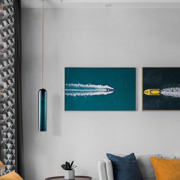 Minimalist Tube-Shaped Glass 1-Light LED Pendant Light - Image 4