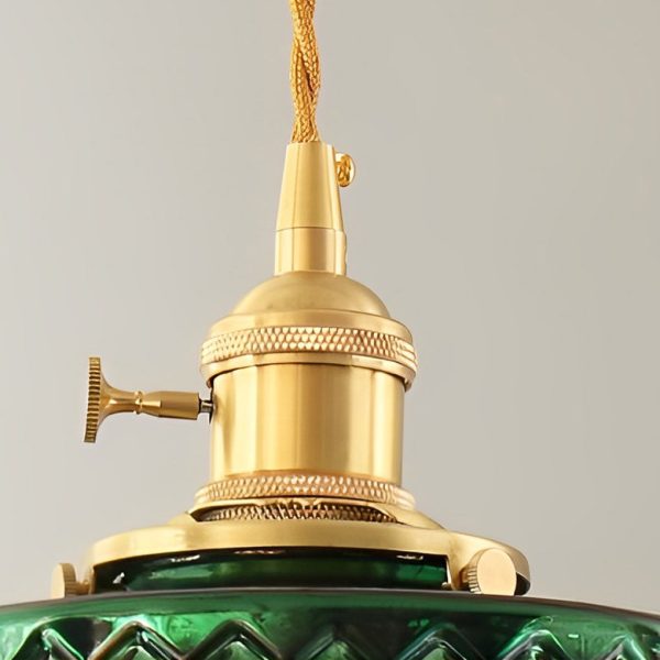 Creative Personality LED Copper Glass Green Retro Nordic Pendant Lights - Image 10