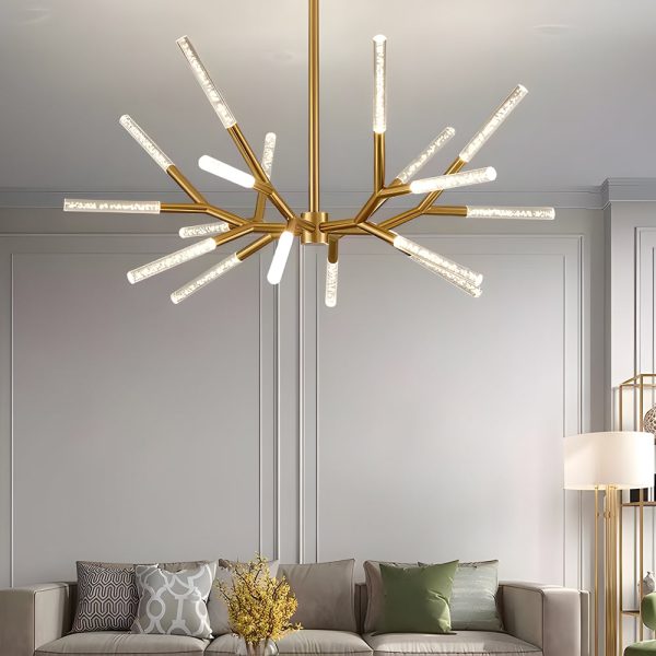 Unique Acrylic Branches LED Minimalist Lines Postmodern Chandelier Lamp - Image 6