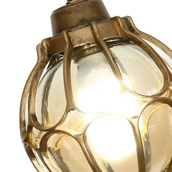 Glass Ball Aluminum Waterproof American Style Outdoor Chandelier Light - Image 12