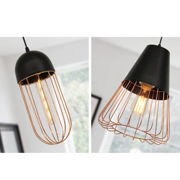 Nordic Creative Iron Cage Geometry 1-Light Pendant Light - Image 17
