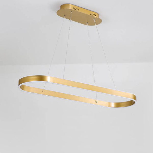 Modern Minimalist Light Luxury Oval Aluminum LED Chandelier - Image 4