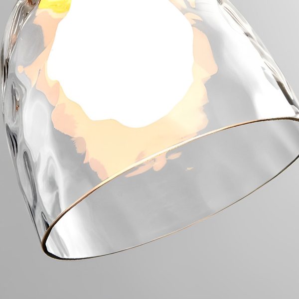 Round Creative Glass Wood Japanese Style Pendant Lights Small Chandelier - Image 12