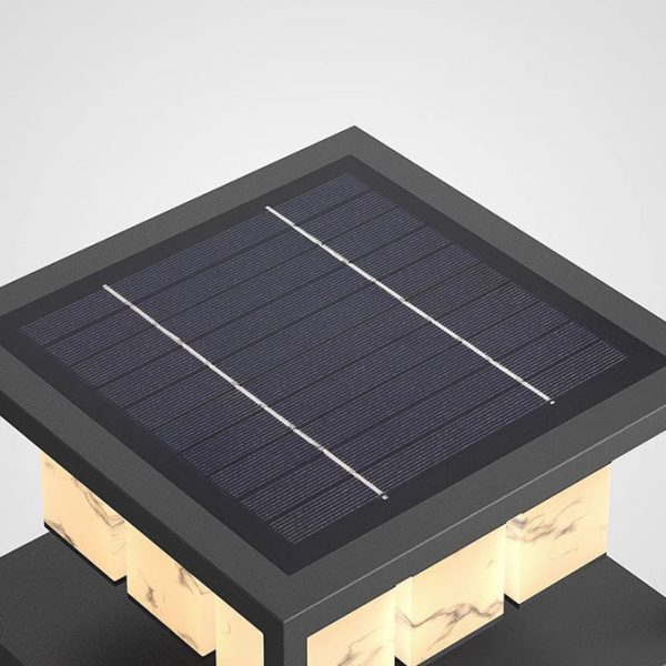 Modern Simplicity Waterproof Stainless Steel PC LED Solar Post Lamp Lawn Light For Garden - Image 6